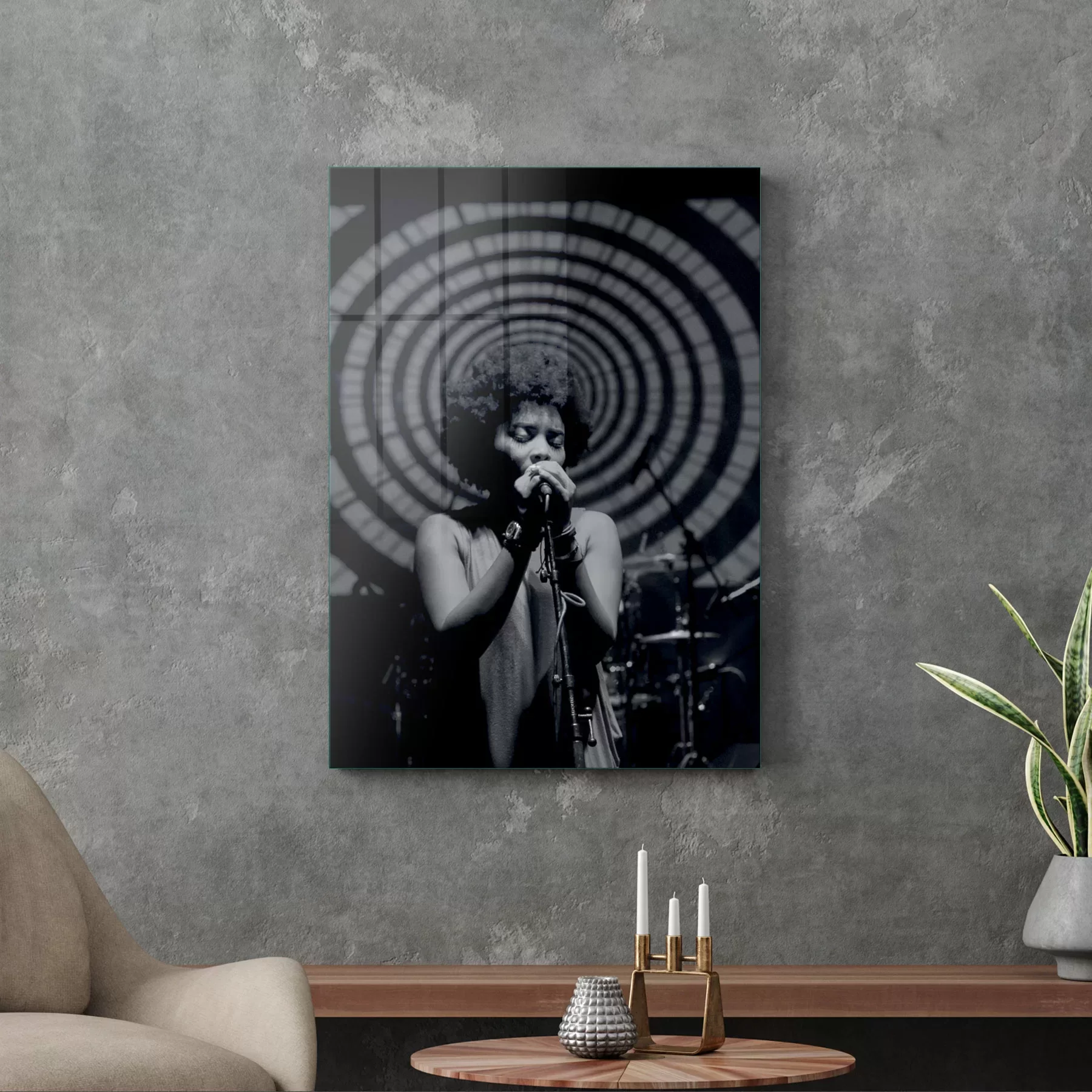 Picture of Decovetro Cam Tablo Caz Şarkıcı Temalı 50x70 cm