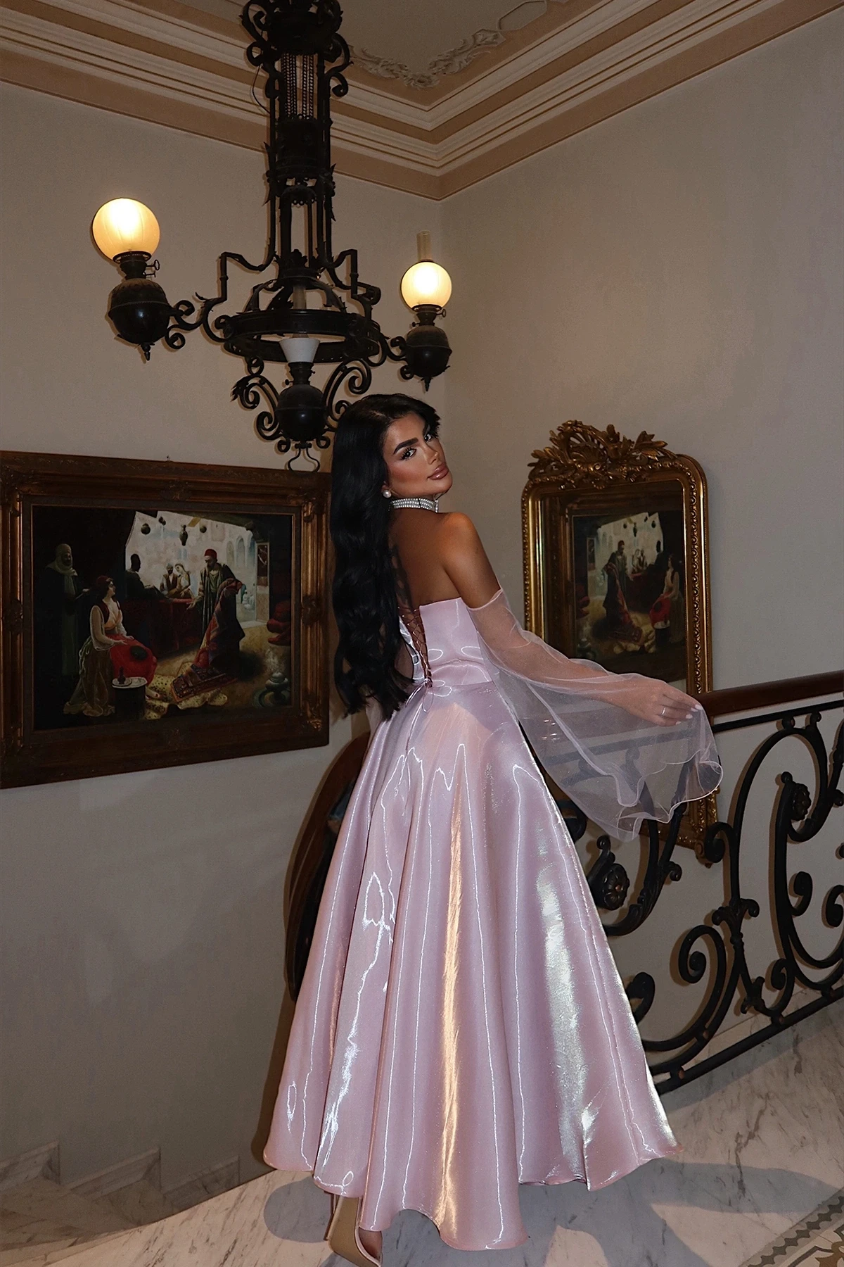 Picture of Powder Strapless Dress