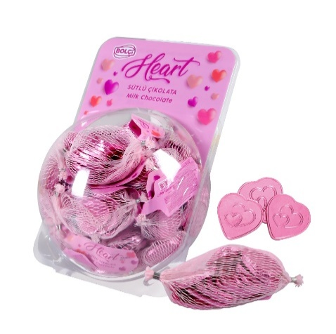 Picture of MILK CHOCOLATE HEART (PINK) 63g