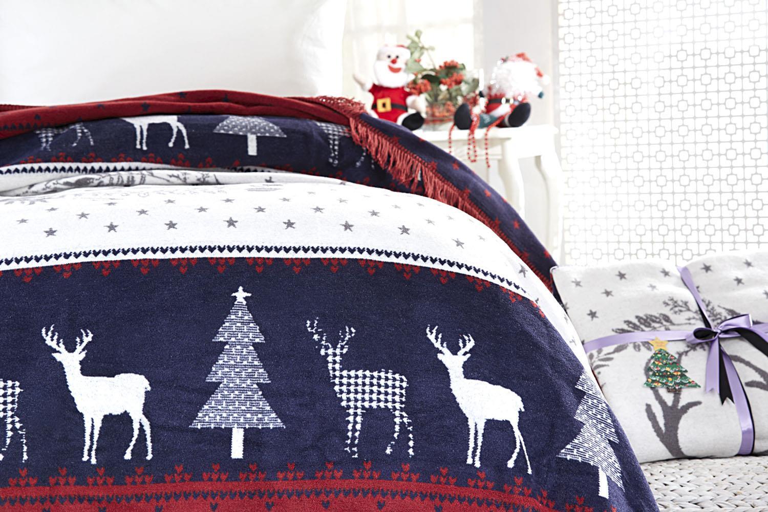 Picture of Dolce Bonita Home Tek Kişilik Pamuklu Çift Taraflı Battaniye 150x200 Bonheur