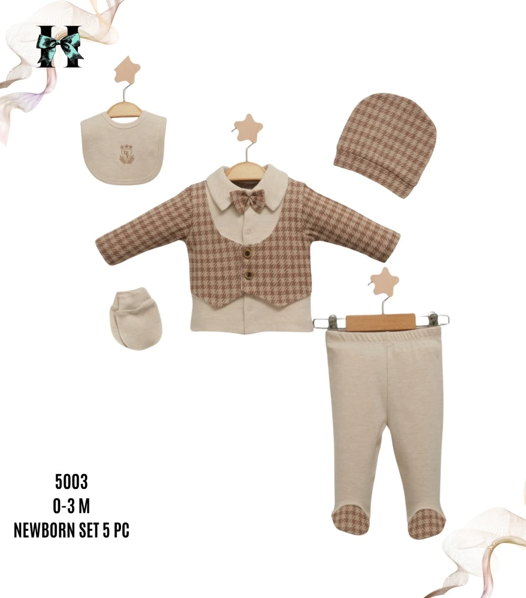 Picture of Kazayağı Desenli 5`Li Bebe Set