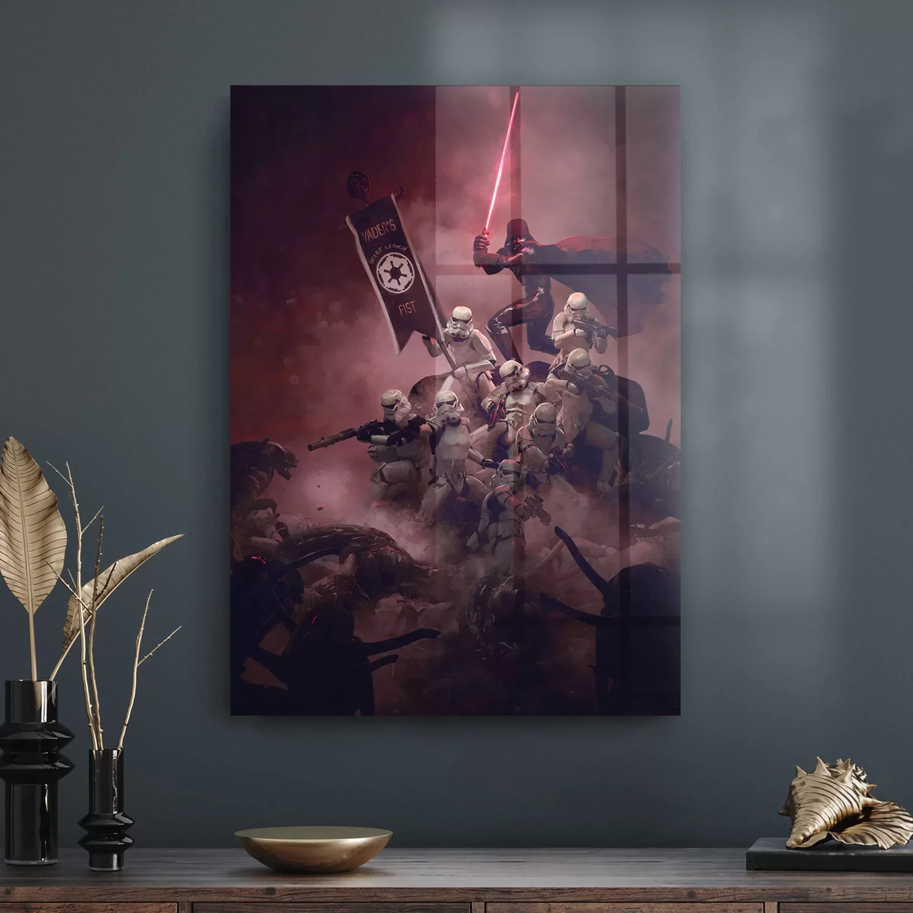 Picture of Decovetro Cam Tablo Darth Vader Troopers 30x40 cm