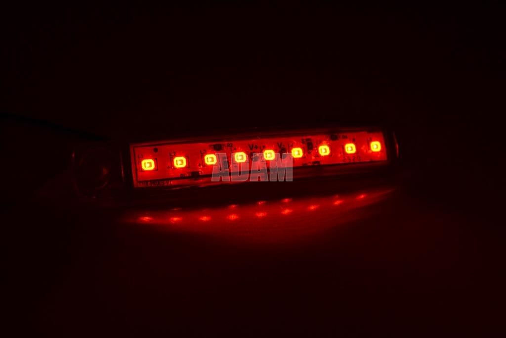 Picture of 10 Adet Kırmızı Parmak Lamba 9 Led Su Geçirmez 12V 24V