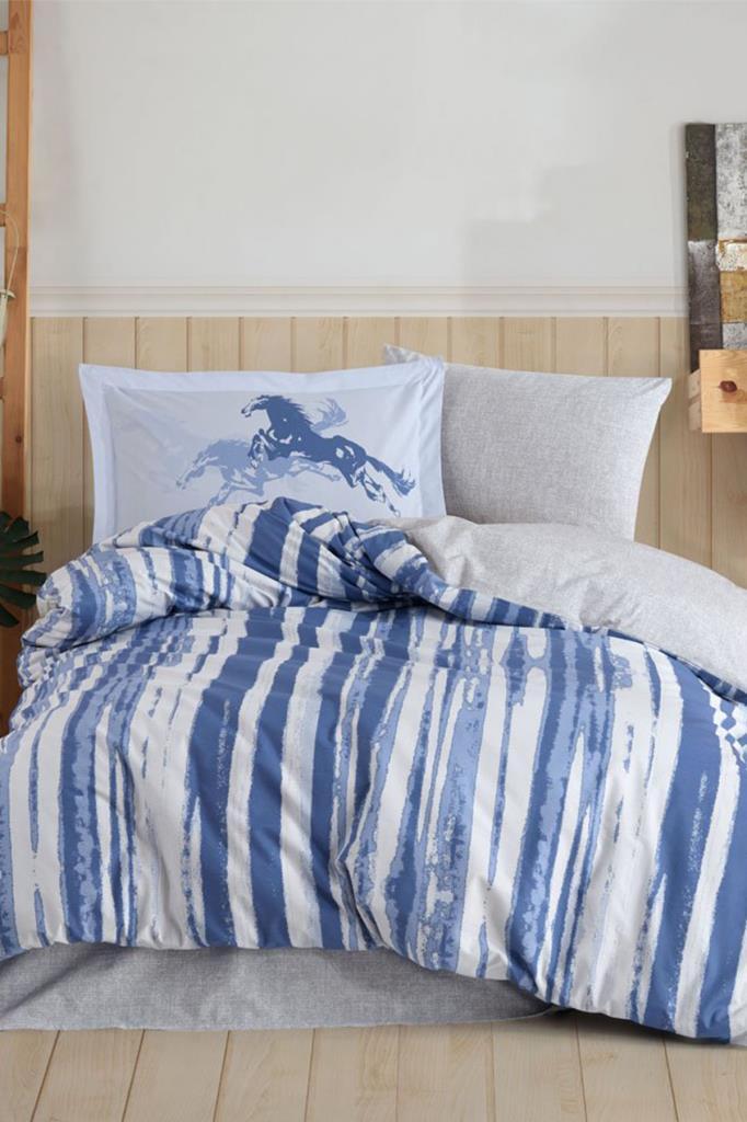 Picture of Cascade Tek Kişilik Ranforce Nevresim Takımı Mavi