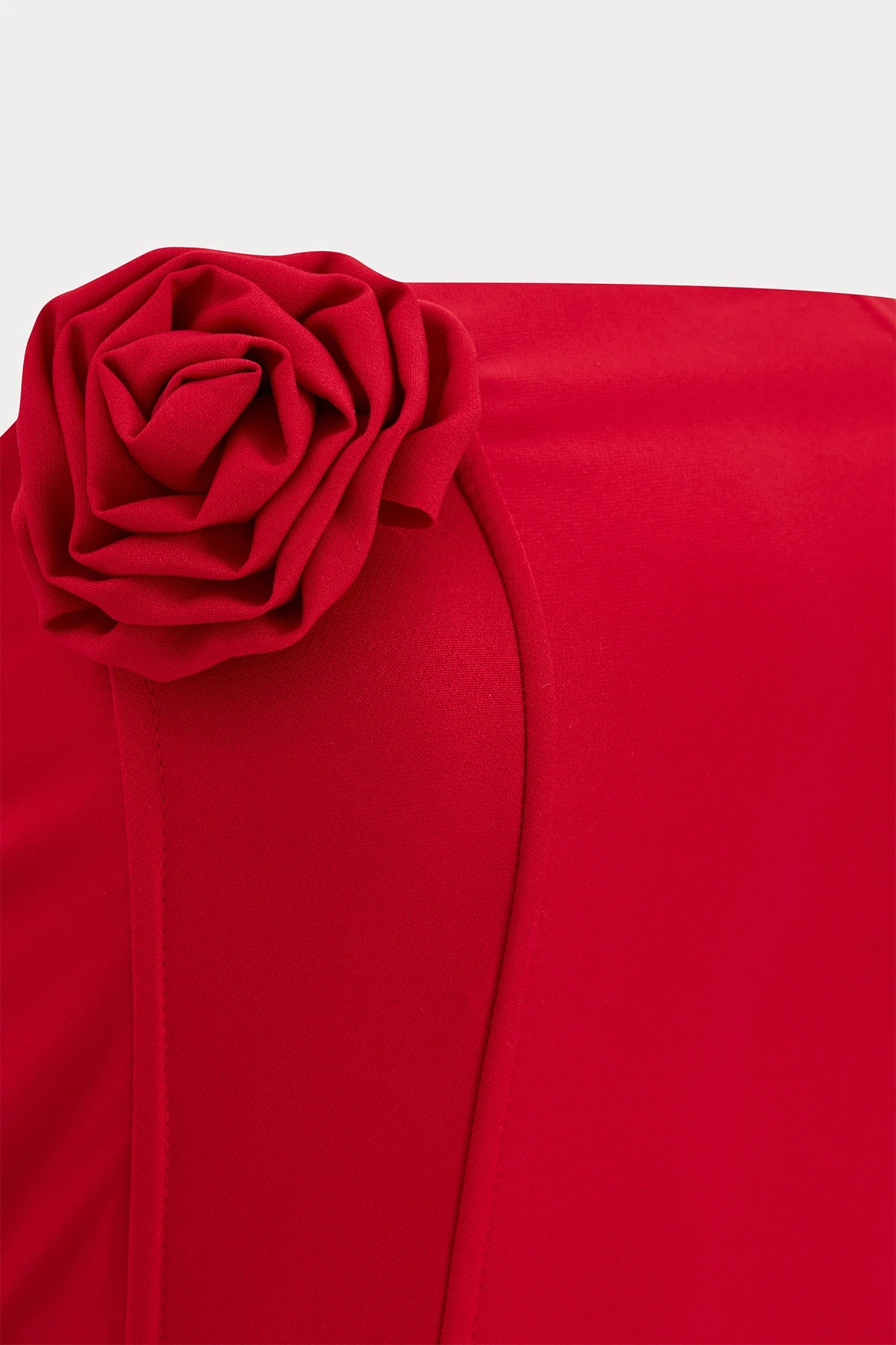 Picture of Red Rose Detail Strapless Crop Top