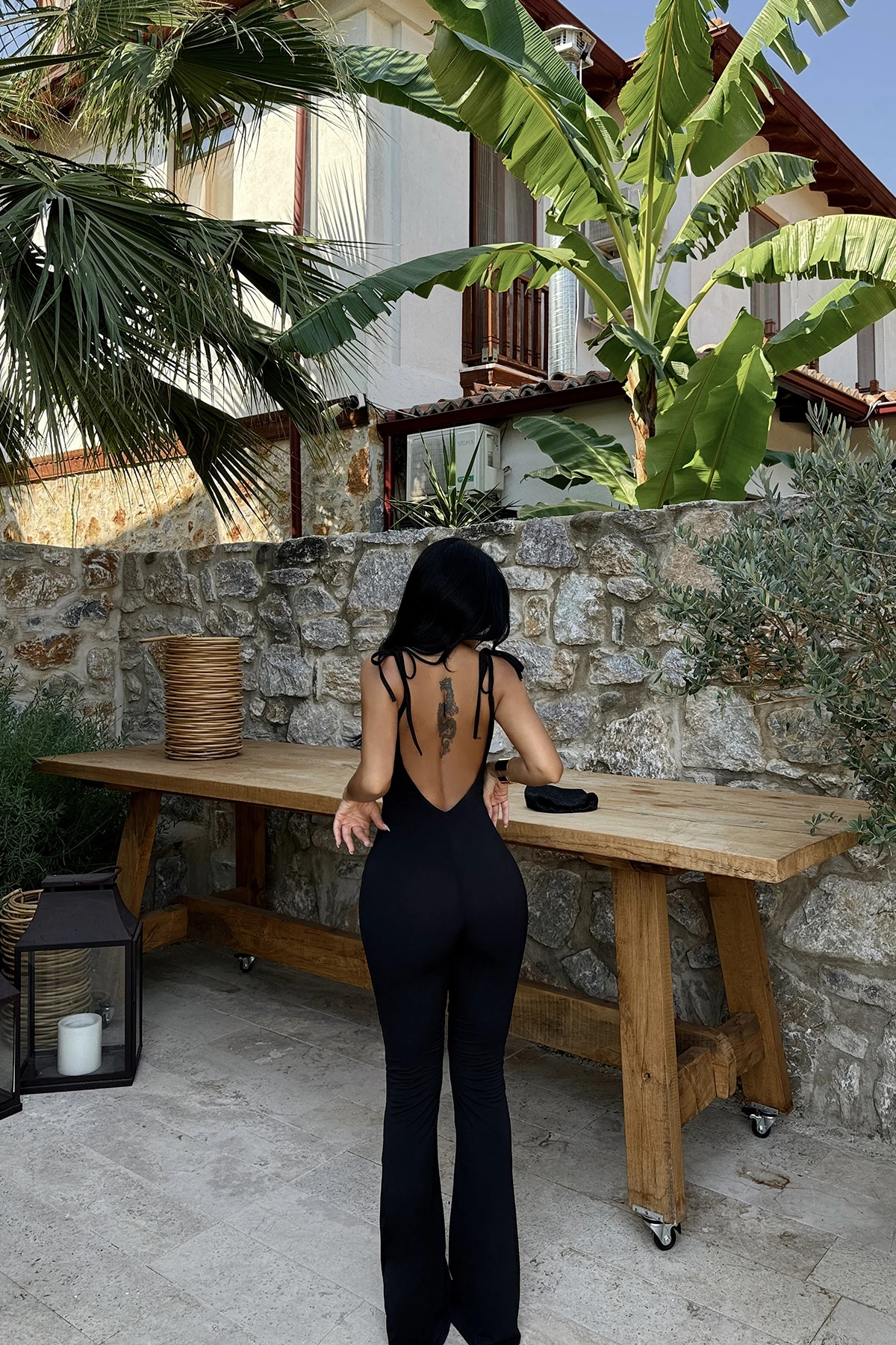 Picture of Black Adela Long Jumpsuit