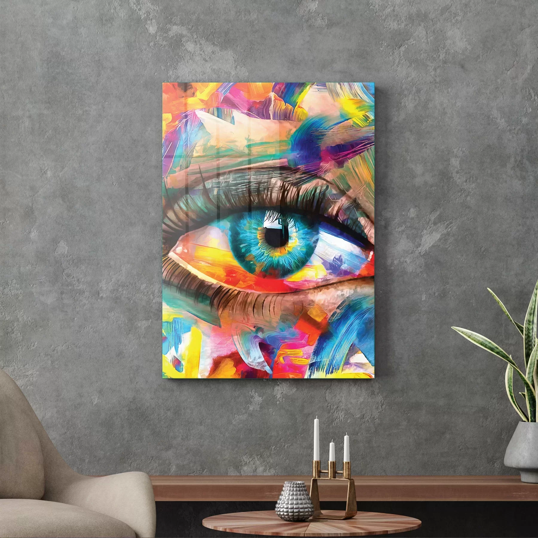 Picture of Decovetro Cam Tablo Modern Colourful Eyes 70x100 cm