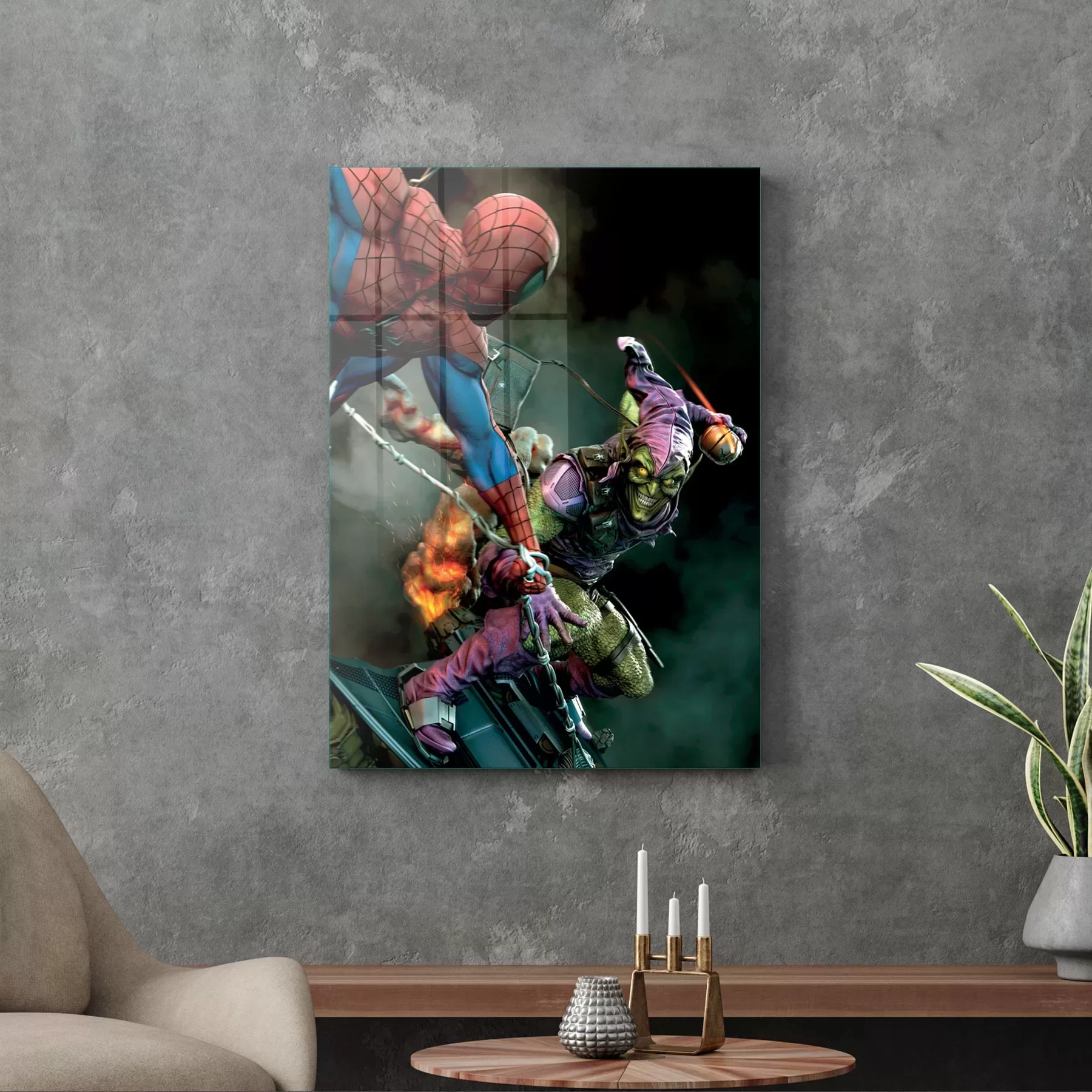 Picture of Decovetro Cam Tablo Spiderman Vs Green Goblin 30x40 cm