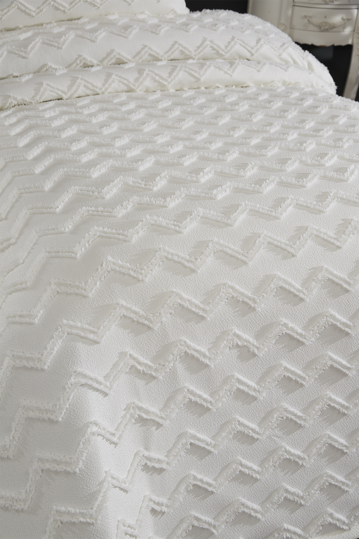 Picture of Çeyiz Diyarı Lumpa 2 Parça Tek Kişilik Pike Takımı Krem