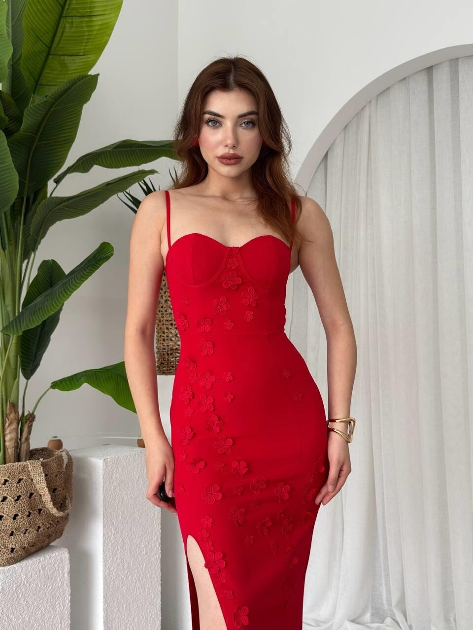 Picture of Stor Gül Detaylı Elbise