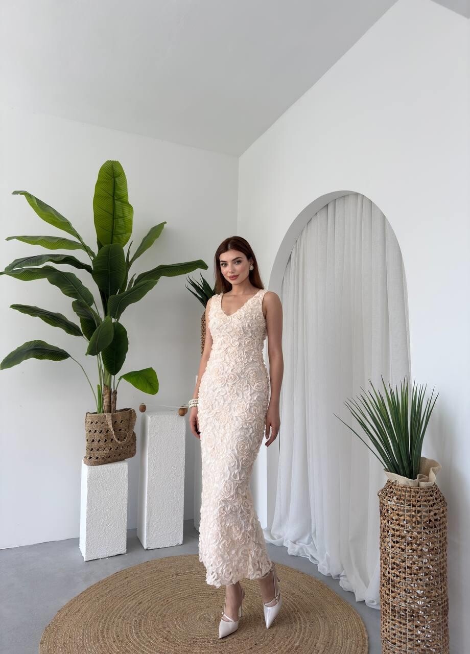 Picture of Kren Gül Detaylı Elbise