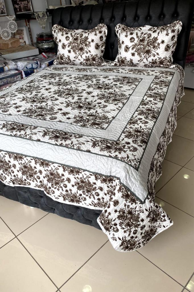 Picture of Aura Baskılı Kapitoneli Çift Kişilik Yatak Örtüsü