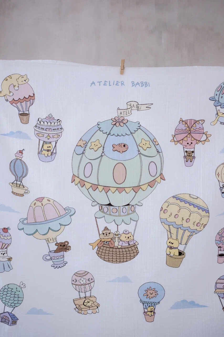 Picture of Müslin Bebek Örtüsü Ve 3’Lü Ağız Bezi Seti - Kapadokya