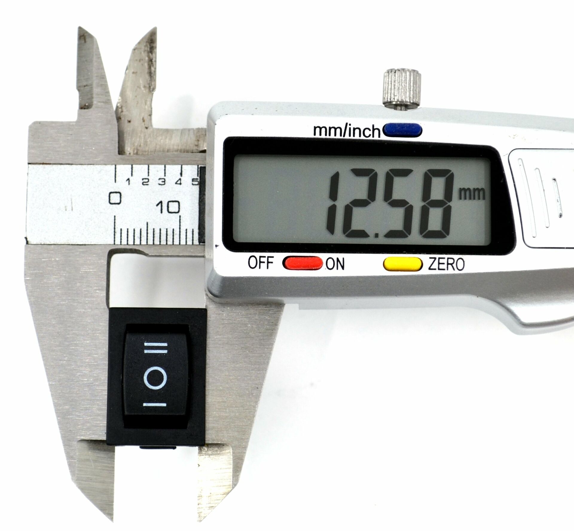 Picture of Dikdörtgen Siyah Elektrik Anahtarı 1-0-2 Işıksız Rocker