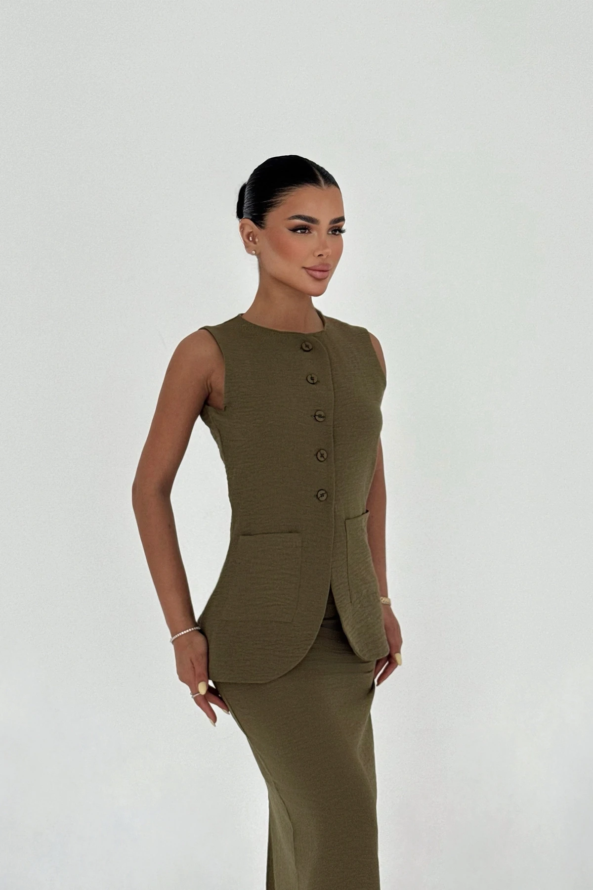 Picture of Green Skirt Suit