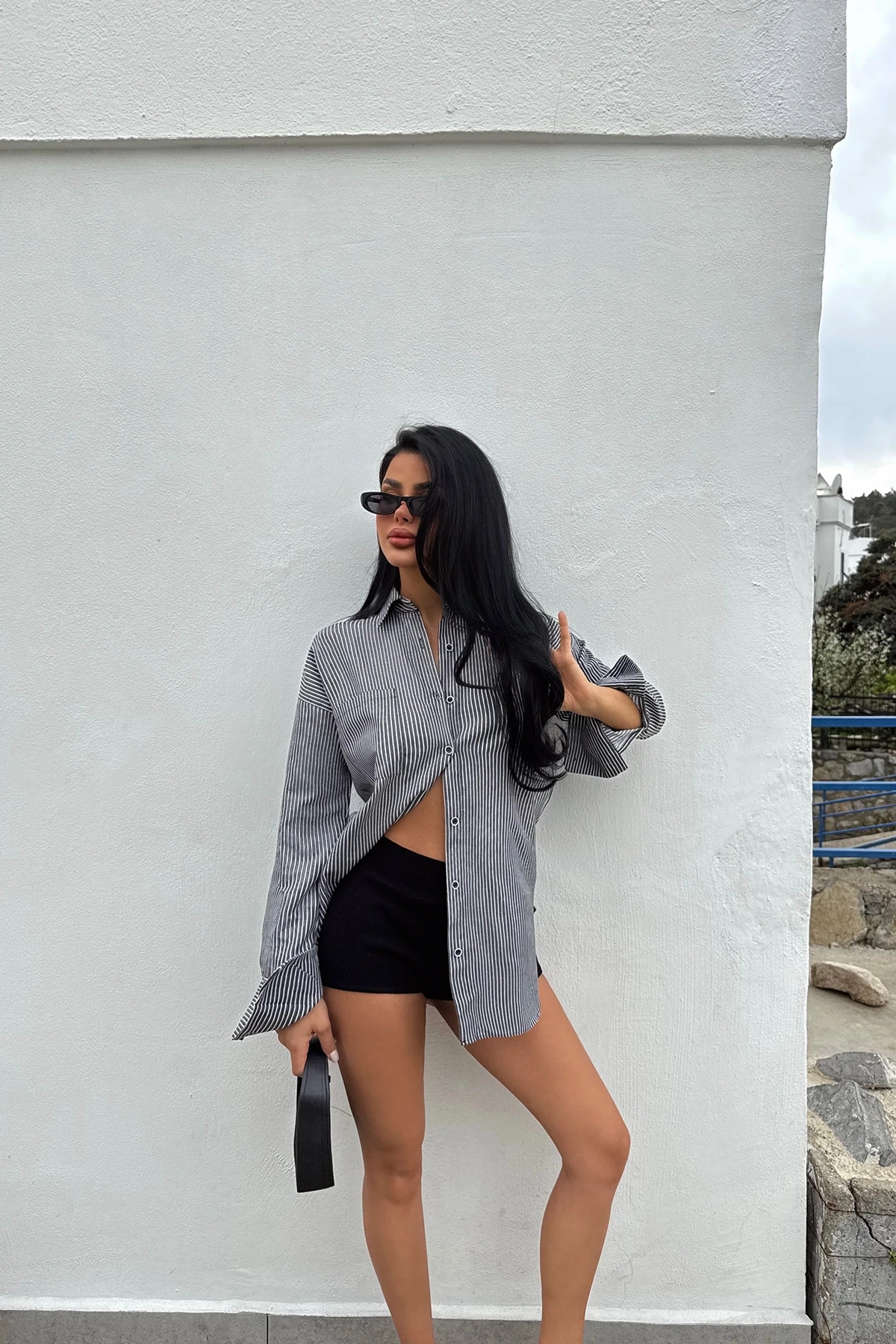 Picture of Black Romi Striped Shirt