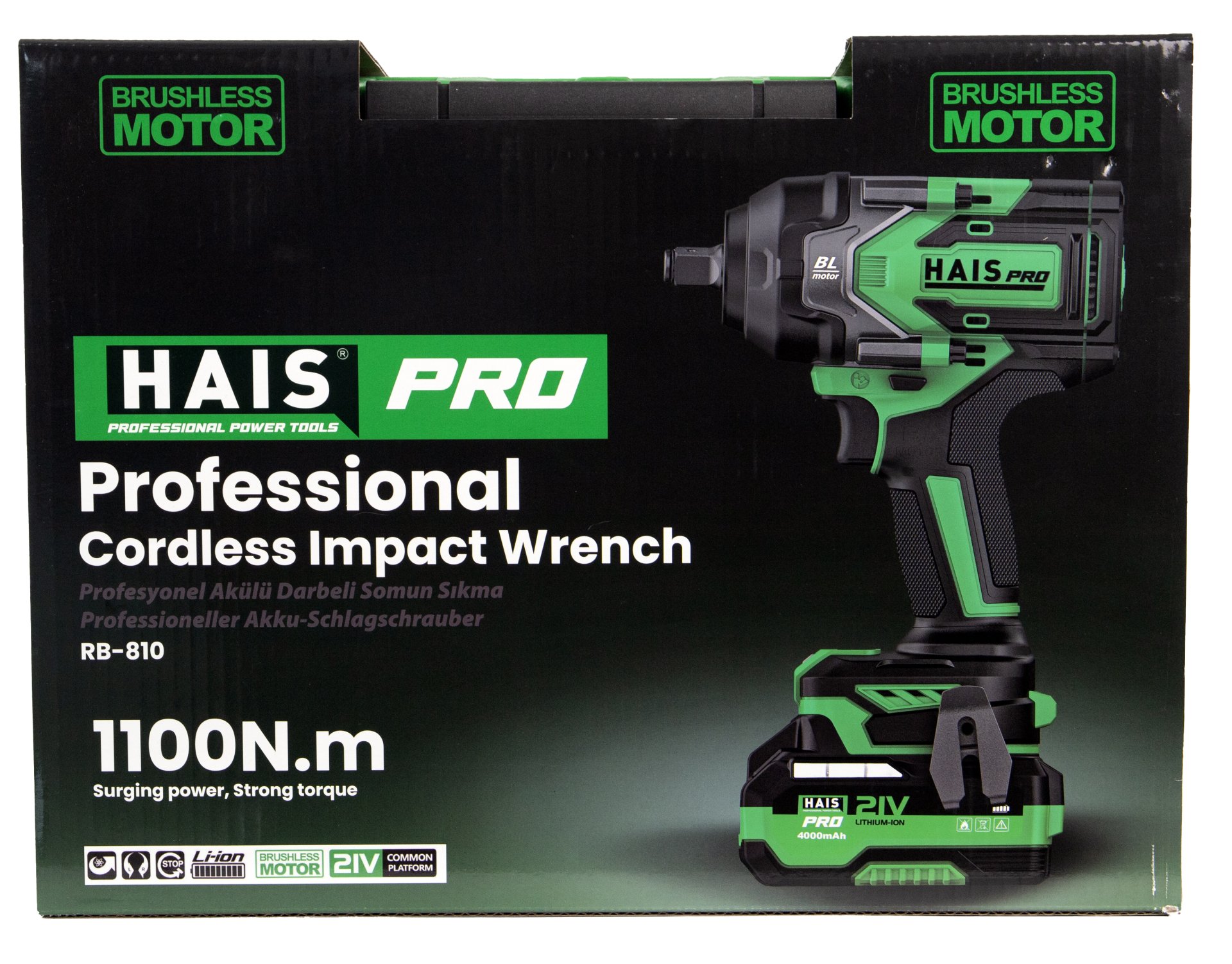 Picture of HAISPRO Profesyonel Darbeli Somun Sıkma 1100 Nm 21 V