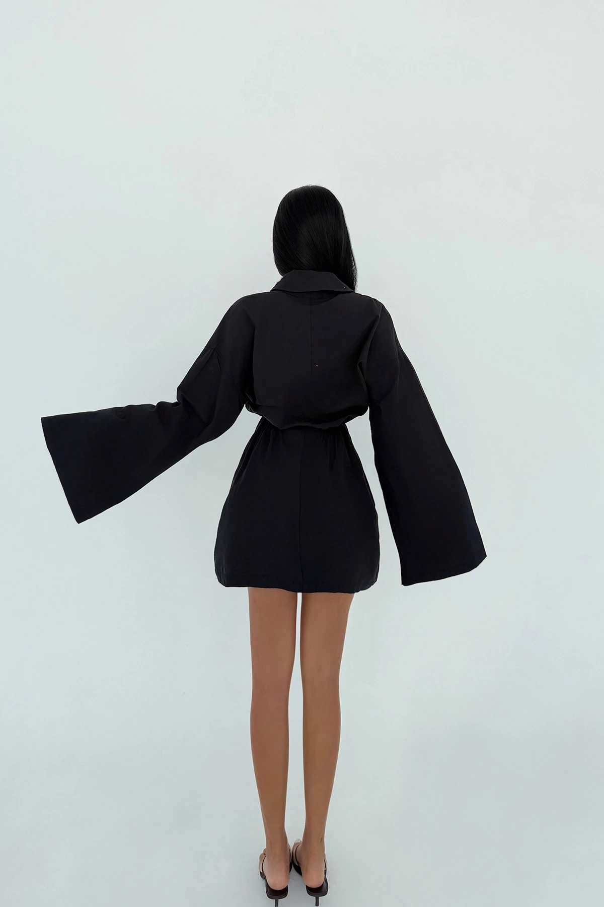 Picture of Black Shirt Collar Dress