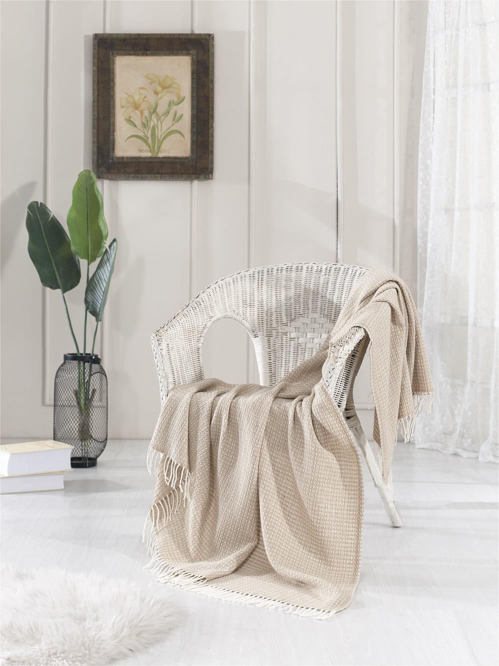 Picture of Dolce Bonita Home Yün-Pamuk Karışımlı TV Battaniye 130x170 Bohem