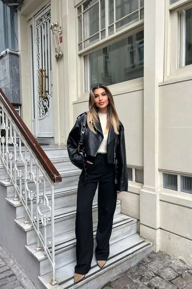 Picture of Black Palazzo Trousers