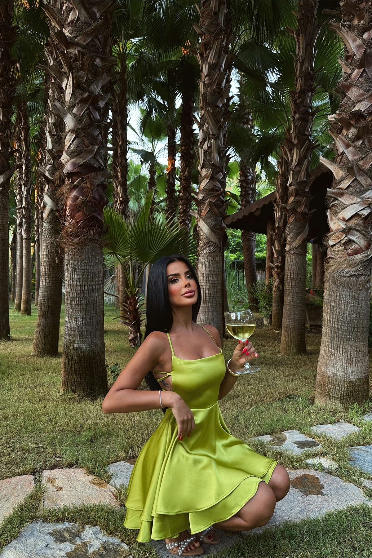 Picture of Green Strappy Mini Dress