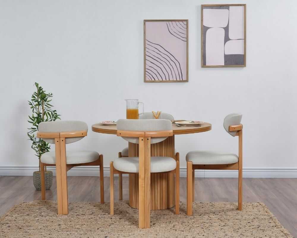 Picture of Cheri Minimal Sandalye Bohem Yuvarlak Masa Takımı 105