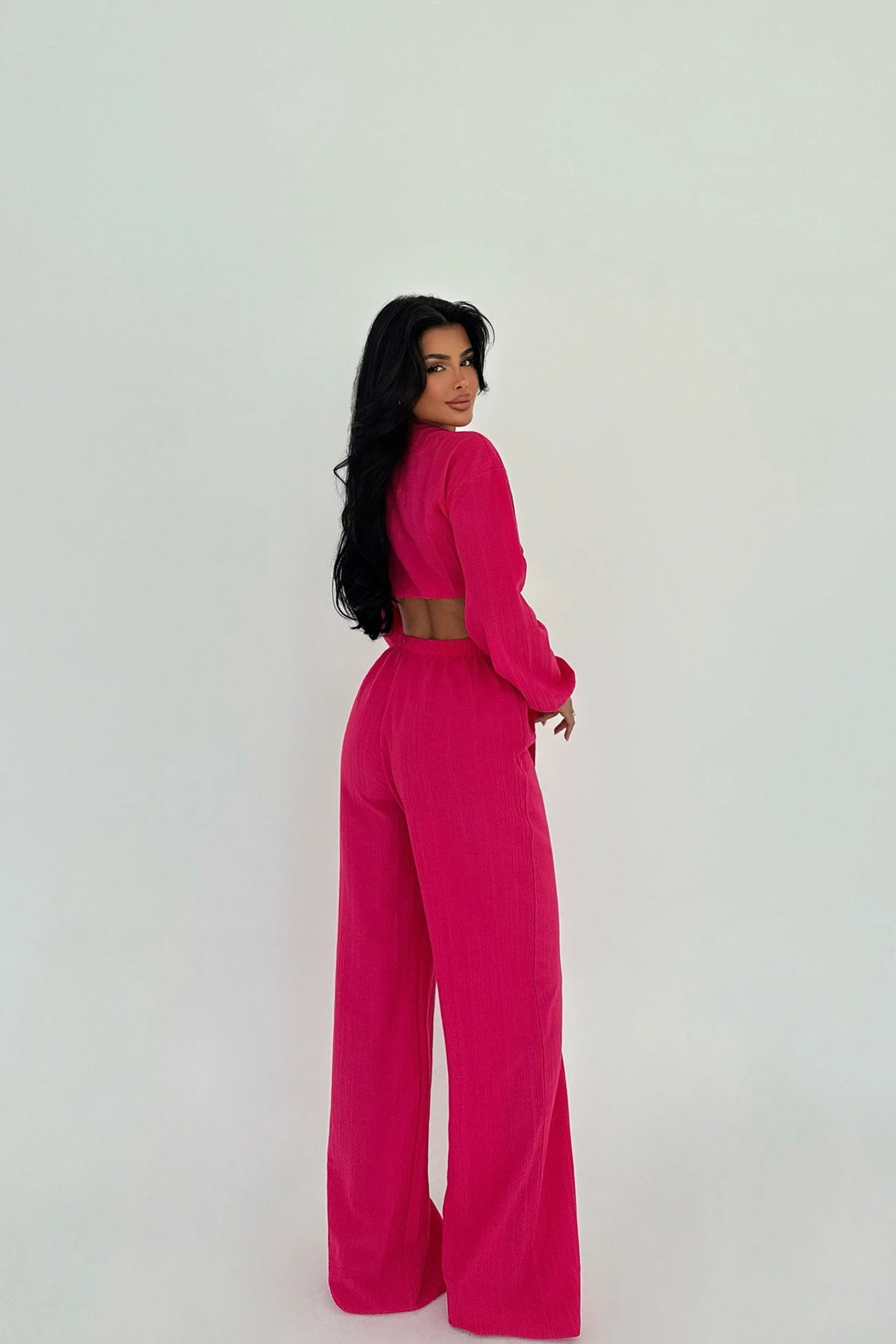 Picture of Fuchsia Adelina Tied Suit