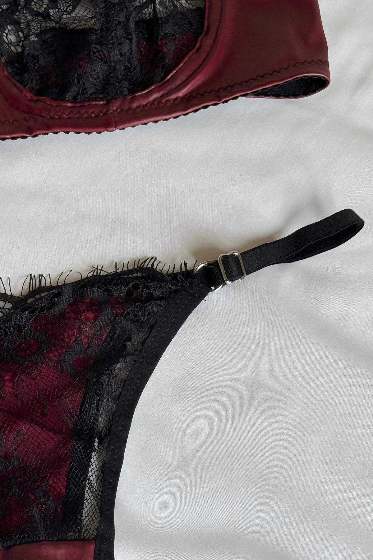 Picture of Burgundy Lace Detail Underwear