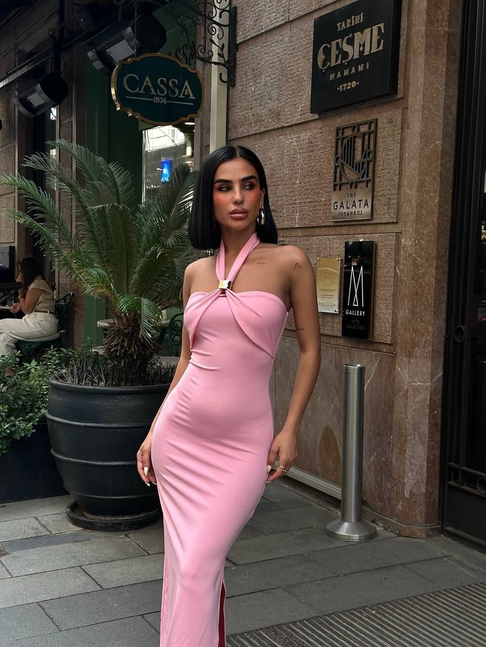 Picture of BOYUNDAN GEÇİRMELİ ELBİSE