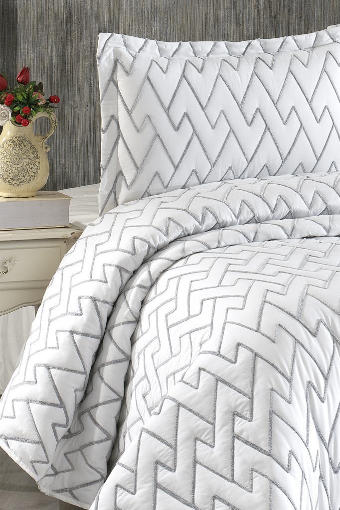 Picture of Maria Kapitoneli Çift Kişilik Yatak Örtüsü 230x240 Krem Gri