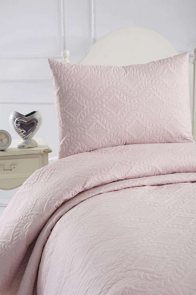 Picture of Ultrasonik Kapitoneli Elite Tek Kişilik Yatak Örtüsü Pudra