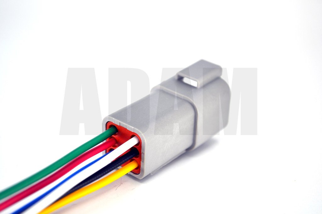 Picture of 6 Pin Kablolu Deutsch Soket Elektrik Bağlantı Konnektörü Dişi (Pinleri Erkektir)