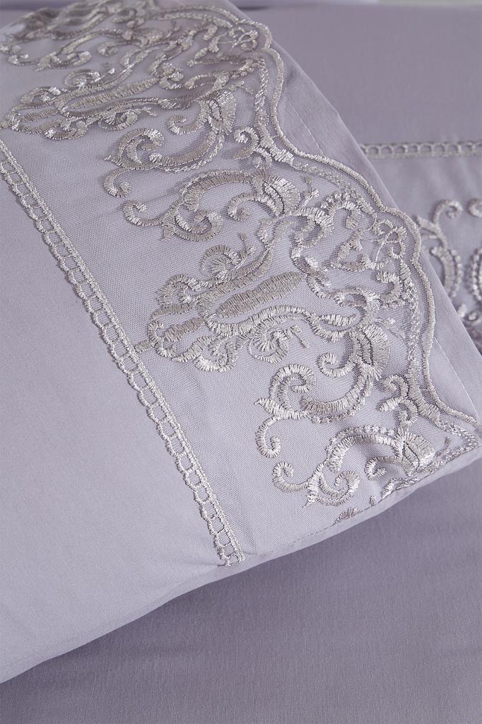 Picture of Fransız Dantelli Sezen Çeyizlik Nevresim Takımı Gri