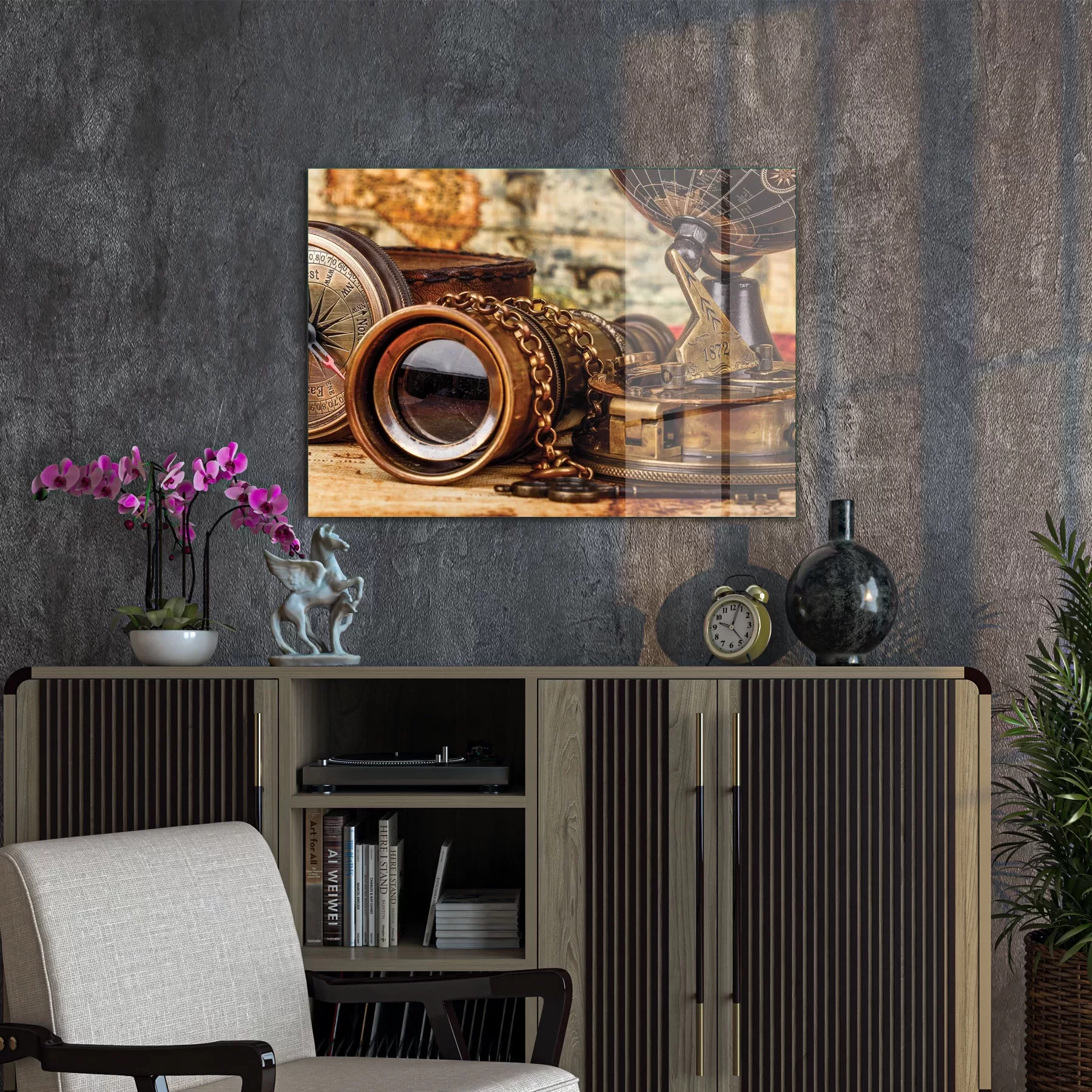 Picture of Decovetro Cam Tablo Old Map Style 70x100 cm