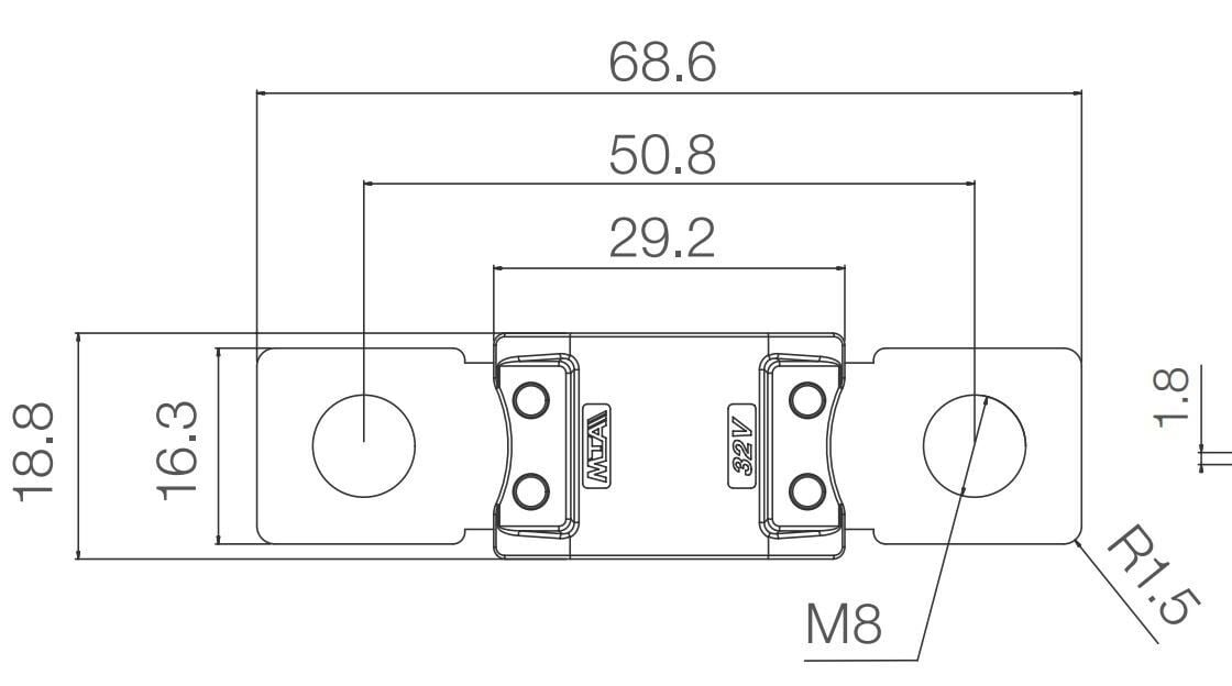 Picture of Megaval Sigorta 300A Gri 300 Amper