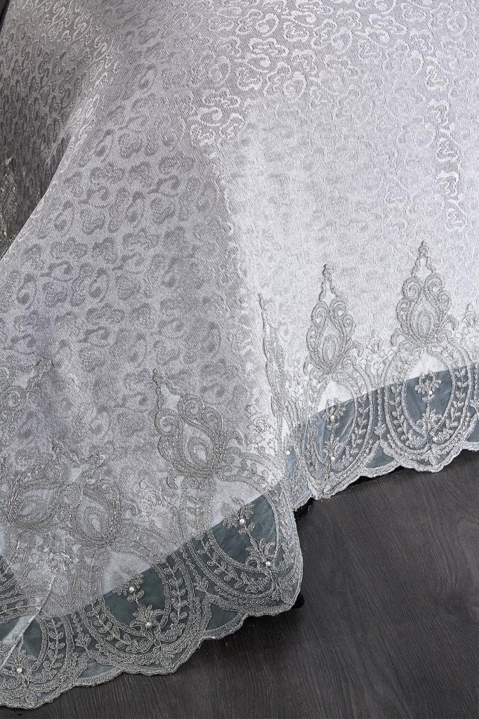 Picture of İlayda Fransız Güpürlü Brokar Pike Takımı Gri