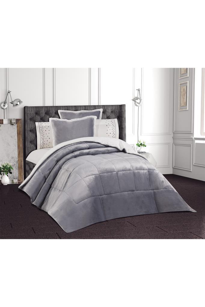 Picture of Yumi 6 Parça Comforter Çeyiz Seti Gri