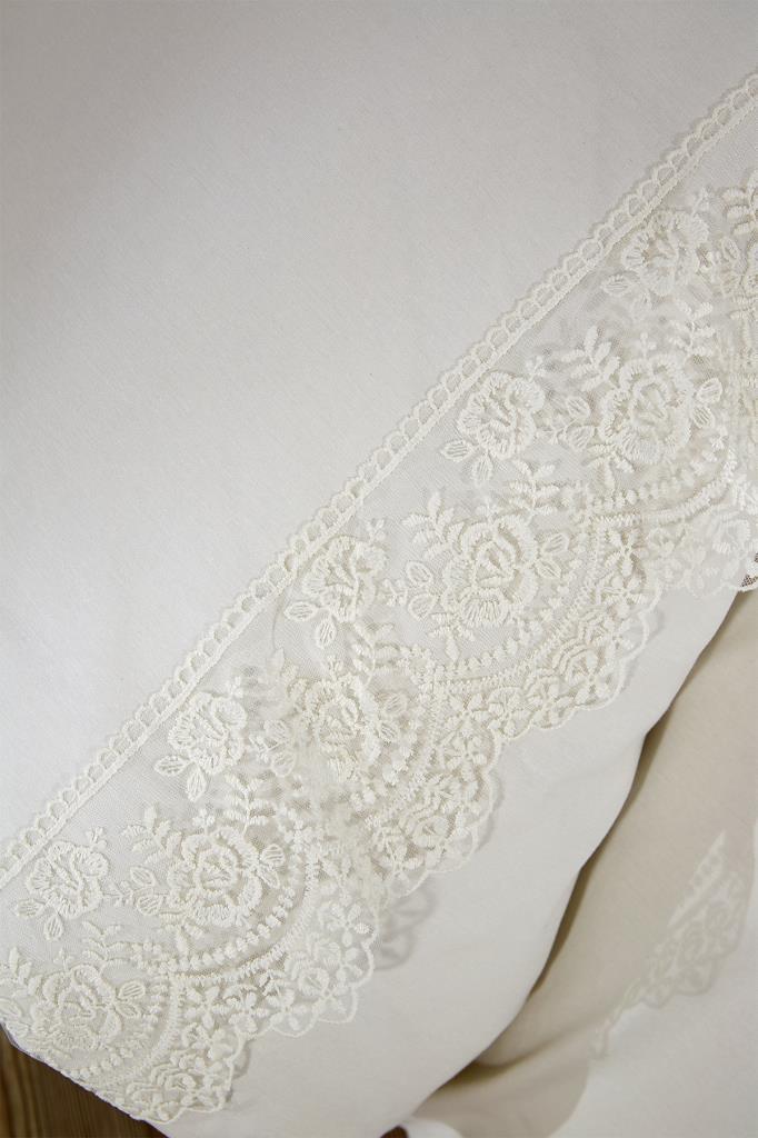 Picture of Fransız Güpürlü Kuris Nevresim Takımı Krem