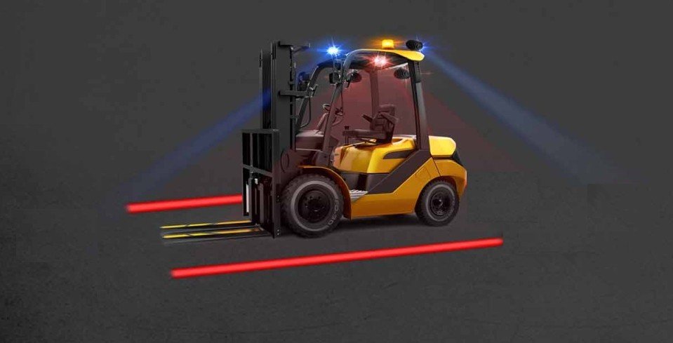 Picture of Red Zone Kırmızı Çizgi Forklift Güvenlik Uyarı Lambası 12V - 80V Led IP67 Mercekle Güçlendirilmiş Keskin Işıklı