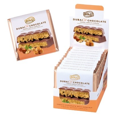 Picture of HAZELNUT KADAYIF FILLED MILK CHOCOLATE 100g