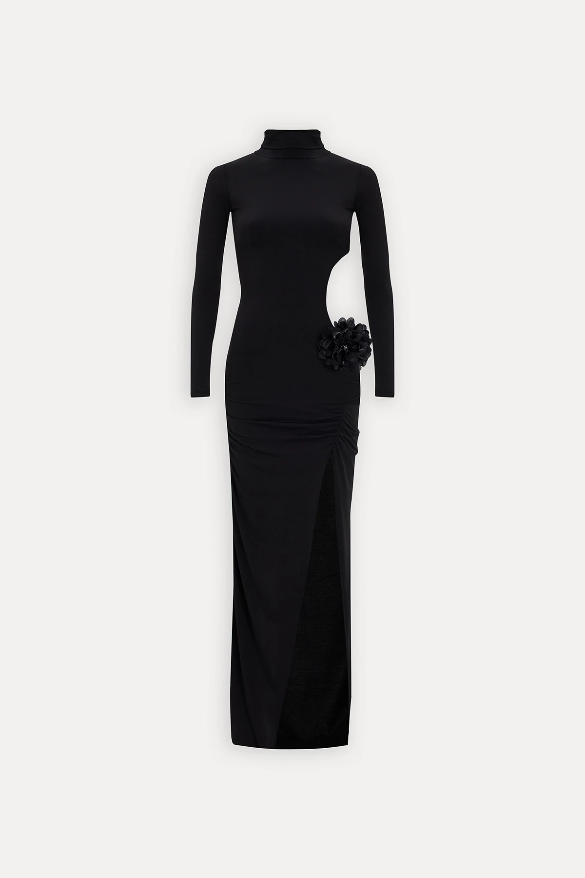 Picture of Black Rose Detail Long Dress