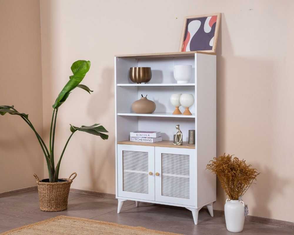 Picture of Hazeran Beyaz Kapak Detaylı Kitaplık