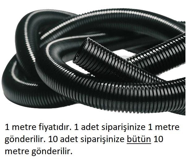 Picture of 10mm Yarıklı Spiral Boru Kablo Izolasyon Hortumu Siyah Esnek