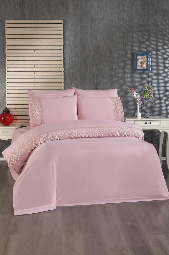 Picture of Fransız Dantelli Reyhan Çeyizlik Nevresim Takımı Pudra