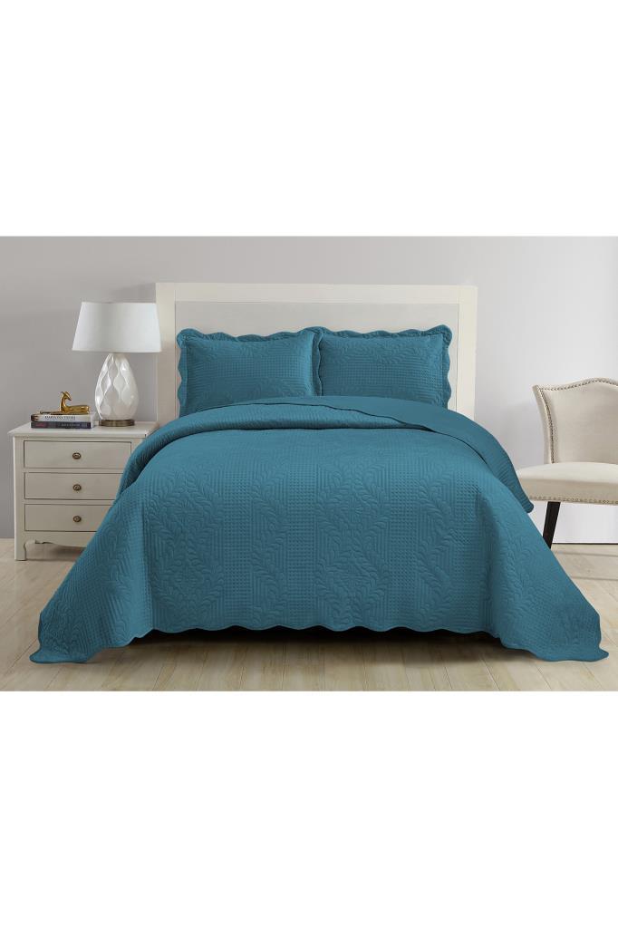 Picture of Sevda Mikro Soft Çift Kişilik Yatak Örtüsü Yeşil