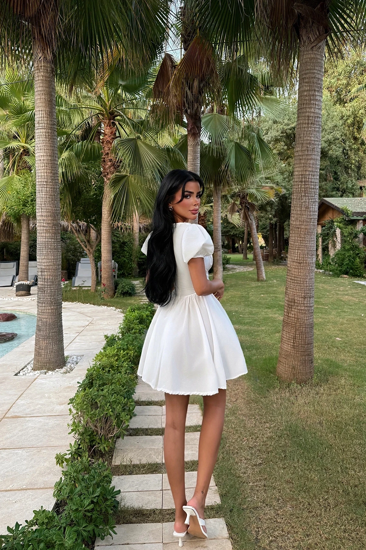 Picture of White Window Detail Mini Dress