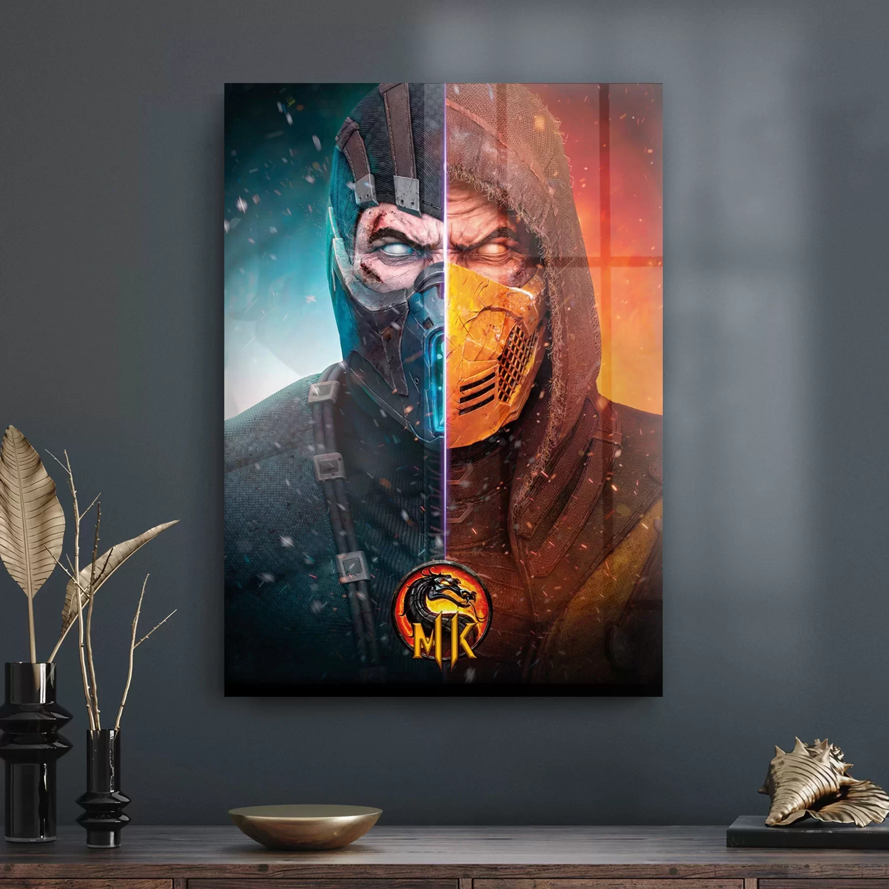 Picture of Decovetro Cam Tablo Mortal Kombat Subzero vs Scorpion Poster 30x40 cm
