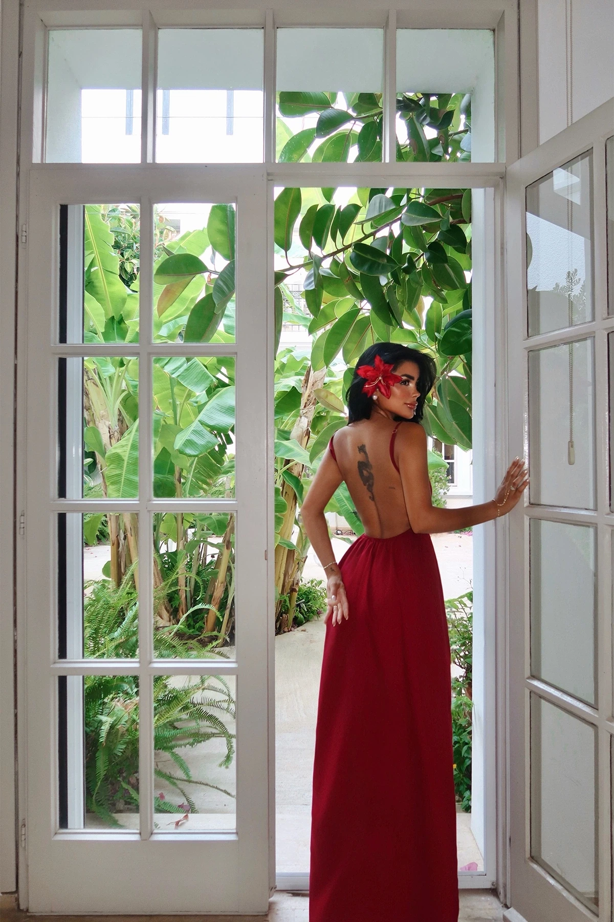 Picture of Burgundy Strappy Long Dress