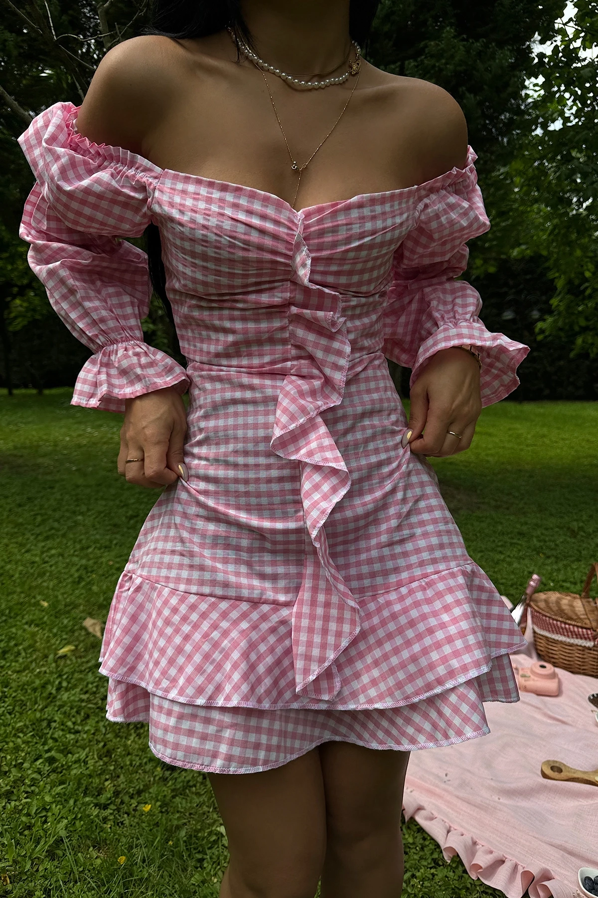 Picture of Pink Jolanda Gingham Dress