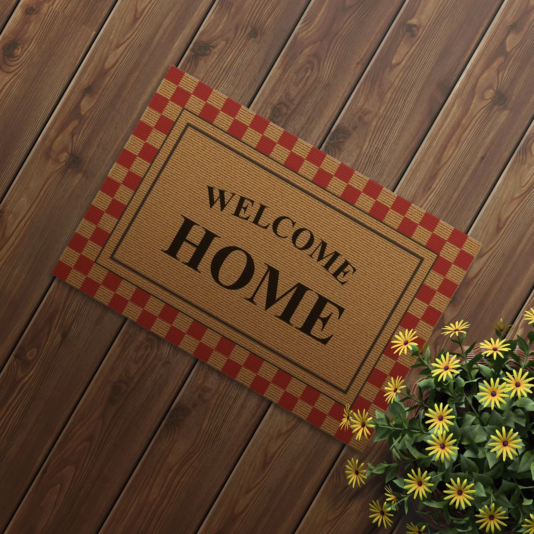 Picture of Decovetro Kapı Önü Halı Paspas Welcome Home Desenli 40 x 60 Cm